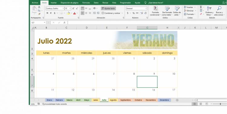 Calendario Mensual