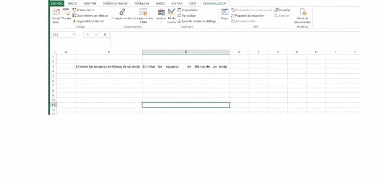 Elimina Espacios en Blanco
